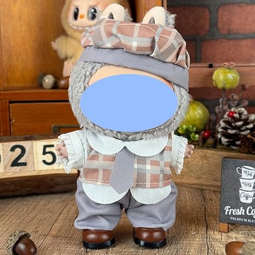 Anwendbar für Labu Clothes 17 cm Kleidungsschmuck-Ersatz-Set, kaufen Sie eines, zufällig verschenken Sie eines, insgesamt 2 Stück, nur Kleidung, keine Schuhe im Lieferumfang enthalten (kleine graue von LIANTRADECOM