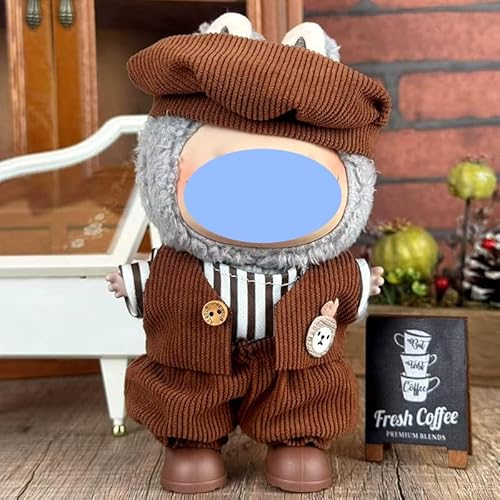 Anwendbar für Labu Clothes 17 cm Kleidungsschmuck-Ersatz-Set, kaufen Sie eines, zufällig verschenken Sie eines, insgesamt 2 Stück, nur Kleidung, keine Schuhe im Lieferumfang enthalten (kleine braune von LIANTRADECOM