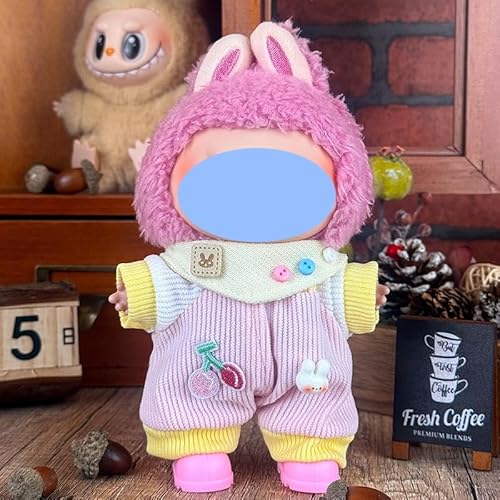 Anwendbar für Labu Clothes 17 cm Kleidungsschmuck-Ersatz-Set, kaufen Sie eines, zufällig verschenken Sie eines, insgesamt 2 Stück, nur Kleidung, keine Schuhe im Lieferumfang enthalten (rosa Tasche) von LIANTRADECOM