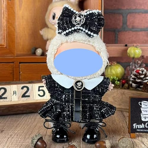 Anwendbar für Labu Clothes 17 cm Kleidungsschmuck-Ersatz-Set, kaufen Sie eines, zufällig verschenken Sie eines, insgesamt 2 Stück, nur Kleidung, keine Schuhe im Lieferumfang enthalten (schwarzer Duft) von LIANTRADECOM