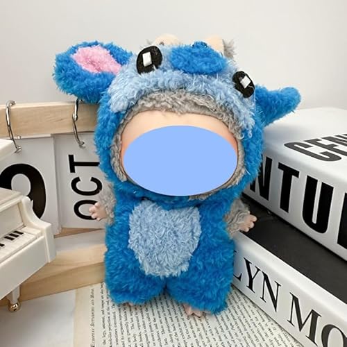 Clothes laabu Clothes Plush Sitting Party One, Two or Three Generations of Replacement Skirt Set, Suitable for 17CM,Only Clothes, not Shoes Included (Blue Plush) von LIANTRADECOM