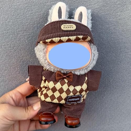 Clothes laabu Clothes Plush Sitting Party One, Two or Three Generations of Replacement Skirt Set, Suitable for 17CM,Only Clothes, not Shoes Included (Chestnut Fairy Tale (Hat + Top + Pants)) von LIANTRADECOM