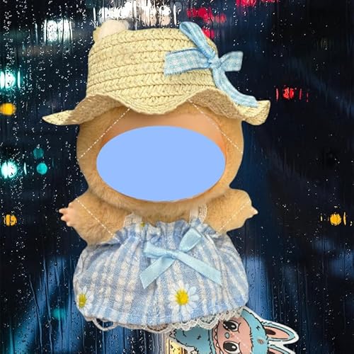 Clothes laabu Clothes Plush Sitting Party One, Two or Three Generations of Replacement Skirt Set, Suitable for 17CM,Only Clothes, not Shoes Included (Cool Summer (Hut + Rock)) von LIANTRADECOM