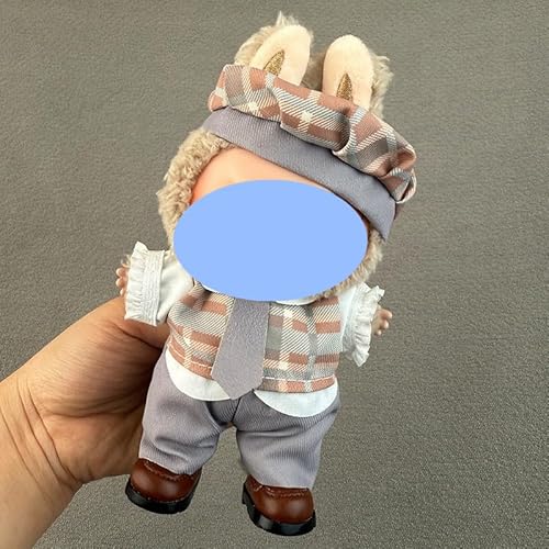 Clothes laabu Clothes Plush Sitting Party One, Two or Three Generations of Replacement Skirt Set, Suitable for 17CM,Only Clothes, not Shoes Included (Gentleman's demeanor (Hut + Top + Pants)) von LIANTRADECOM