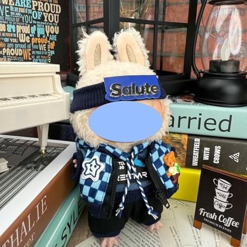 Clothes laabu Clothes Plush Sitting Party One, Two or Three Generations of Replacement Skirt Set, Suitable for 17CM,Only Clothes, not Shoes Included (Haute Couture Dark Blue Suit) von LIANTRADECOM