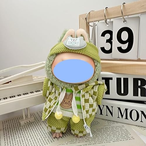Clothes laabu Clothes Plush Sitting Party One, Two or Three Generations of Replacement Skirt Set, Suitable for 17CM,Only Clothes, not Shoes Included (Haute Couture Green Suit) von LIANTRADECOM