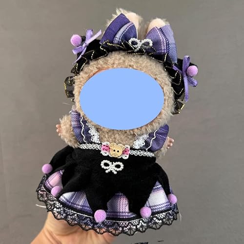 Clothes laabu Clothes Plush Sitting Party One, Two or Three Generations of Replacement Skirt Set, Suitable for 17CM,Only Clothes, not Shoes Included (Little Kumi (Hut + Dress)) von LIANTRADECOM