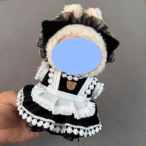 Clothes laabu Clothes Plush Sitting Party One, Two or Three Generations of Replacement Skirt Set, Suitable for 17CM,Only Clothes, not Shoes Included (Little Maid (Hut + Dress)) von LIANTRADECOM
