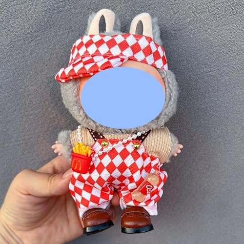 Clothes laabu Clothes Plush Sitting Party One, Two or Three Generations of Replacement Skirt Set, Suitable for 17CM,Only Clothes, not Shoes Included (M's Believer (Hut + T-Shirt + Pants)) von LIANTRADECOM