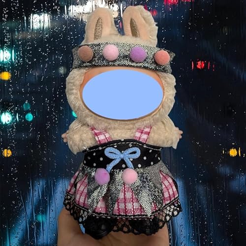 Clothes laabu Clothes Plush Sitting Party One, Two or Three Generations of Replacement Skirt Set, Suitable for 17CM,Only Clothes, not Shoes Included (Meizi Youcai (Headband + Skirt)) von LIANTRADECOM