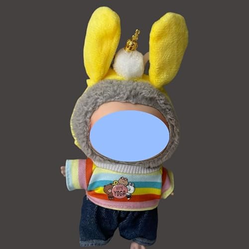 Clothes laabu Clothes Plush Sitting Party One, Two or Three Generations of Replacement Skirt Set, Suitable for 17CM,Only Clothes, not Shoes Included (Neon Fun Dream (Headband + Top + Pants)) von LIANTRADECOM