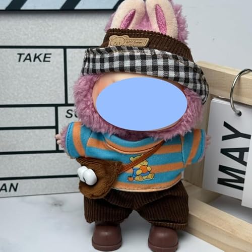 Clothes laabu Clothes Plush Sitting Party One, Two or Three Generations of Replacement Skirt Set, Suitable for 17CM,Only Clothes, not Shoes Included (Pooh Brown) von LIANTRADECOM