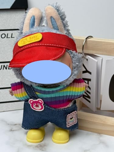 Clothes laabu Clothes Plush Sitting Party One, Two or Three Generations of Replacement Skirt Set, Suitable for 17CM,Only Clothes, not Shoes Included (Rainbow Slanted Shoulder) von LIANTRADECOM