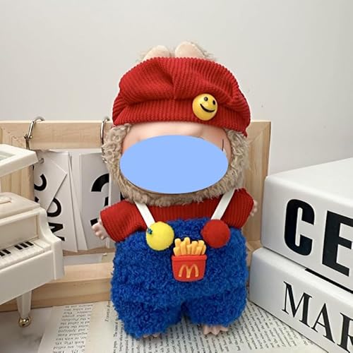 Clothes laabu Clothes Plush Sitting Party One, Two or Three Generations of Replacement Skirt Set, Suitable for 17CM,Only Clothes, not Shoes Included (Red and Blue M) von LIANTRADECOM