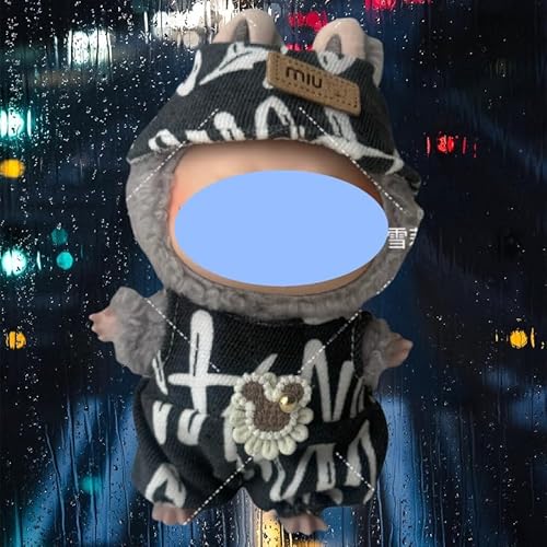 Clothes laabu Clothes Plush Sitting Party One, Two or Three Generations of Replacement Skirt Set, Suitable for 17CM,Only Clothes, not Shoes Included (Rhythmic heartstrings (Jumpsuit + hat)) von LIANTRADECOM