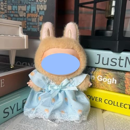 Clothes laabu Clothes Plush Sitting Party One, Two or Three Generations of Replacement Skirt Set, Suitable for 17CM,Only Clothes, not Shoes Included (Simple Skirt Blue) von LIANTRADECOM