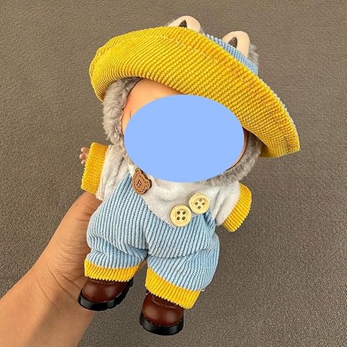 Clothes laabu Clothes Plush Sitting Party One, Two or Three Generations of Replacement Skirt Set, Suitable for 17CM,Only Clothes, not Shoes Included (Summer Sunshine (Hut + Jumpsuit)) von LIANTRADECOM