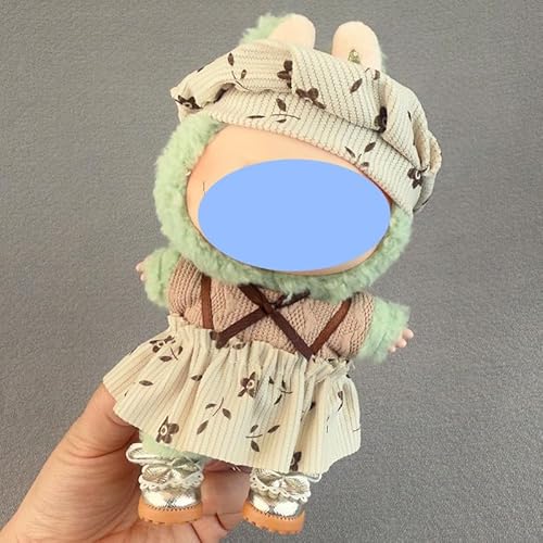Clothes laabu Clothes Plush Sitting Party One, Two or Three Generations of Replacement Skirt Set, Suitable for 17CM,Only Clothes, not Shoes Included (The Wizard of Green Vine (Top + Strap Skirt)) von LIANTRADECOM