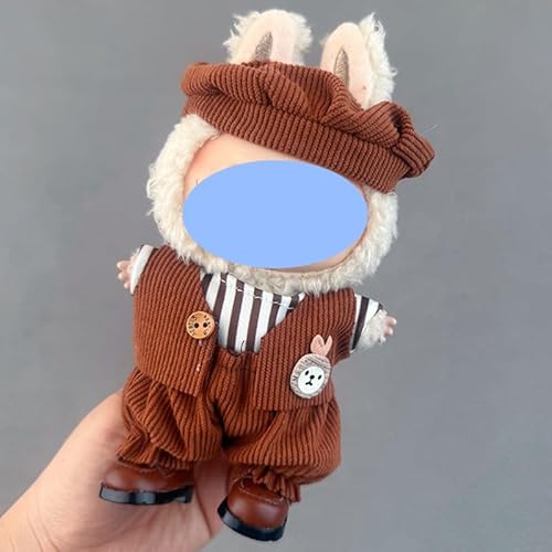 Clothes laabu Clothes Plush Sitting Party One, Two or Three Generations of Replacement Skirt Set, Suitable for 17CM (Brown Fantasy Gentleman (Hat + Top + Vest + Pants)) von LIANTRADECOM