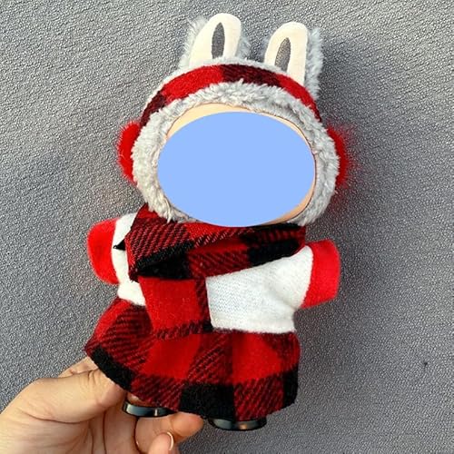 Clothes laabu Clothes Plush Sitting Party One, Two or Three Generations of Replacement Skirt Set, Suitable for 17CM (Winter Love Song (Headdress + Top + Skirt + Scarf)) von LIANTRADECOM