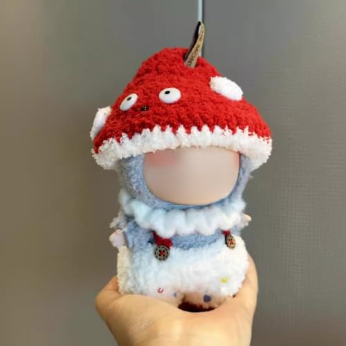 Handgehäkelte Haute Couture Version, Labu Generation Three Generations 17cm Heart Macaron Vinyl Face Change for (Mushroom) von LIANTRADECOM