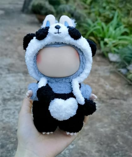 Handgehäkelte Haute Couture Version, Labu Generation Three Generations 17cm Heart Macaron Vinyl Face Change for (Panda) von LIANTRADECOM