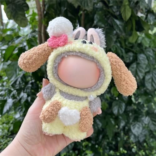 Handgehäkelte Haute Couture Version, Labu Generation Three Generations 17cm Heart Macaron Vinyl Face Change for Pie Cake) von LIANTRADECOM