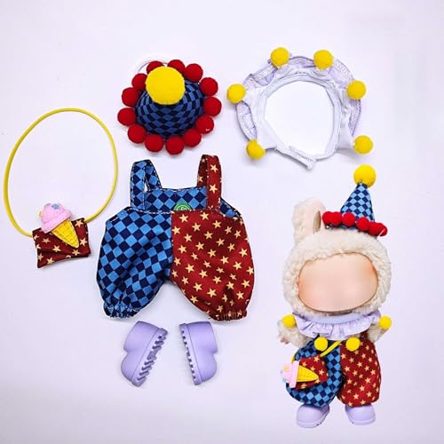 Labu Zirkus-Clown-Anzug, Kleidung, Hut, Schuhe, Zubehör (Clownanzug + lila Schuhe), 17 cm von LIANTRADECOM