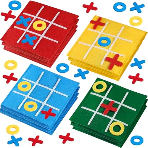 LIAVOP 16 Stück Tic Tac Toe Game Filz Mini Tic Tac Lernspielzeug harmloses Spielzeug für Schüler Geburtstag Kindergeburtstag Zuhause Schule Party Party von LIAVOP