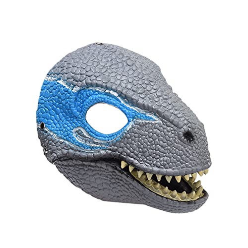 LIBOOI Dino-Maske, bewegliche Kiefer, Latexmaske, bewegliches Kinn mit realistischer Textur und Farbe, Party-Tiermaske, Dinosaurier-Kopf, Cosplay-Maske für Halloween, Cosplay, Party von LIBOOI