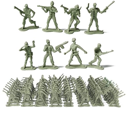 LICHENGTAI 100 Stück Militär Modell Soldat Spielzeug Armee Figuren Set Plastik Soldatenfiguren Spielzeug Panzer Flugzeuge Flaggen Schlachtfeld Spielzeugsoldaten Mini Armee Figuren für Kinder Jungen 3+ von LICHENGTAI