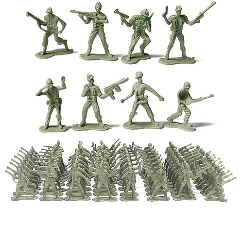 LICHENGTAI 100 Stück Militär Modell Soldat Spielzeug Armee Figuren Set Plastik Soldatenfiguren Spielzeug Panzer Flugzeuge Flaggen Schlachtfeld Spielzeugsoldaten Mini Armee Figuren für Kinder Jungen 3+ von LICHENGTAI