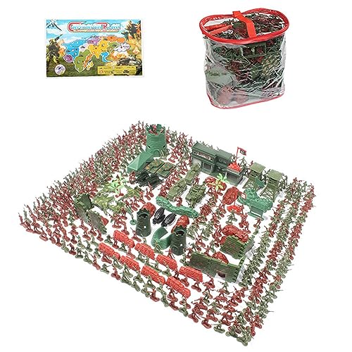 LICHENGTAI 500 Teiliges Soldaten Spielset, Streitkräfte Armee Männer Soldaten Kampf Bewegliche Actionfiguren Armee Jungs Plastik Soldate Spielset Militär Spielzeug für Sand Tabelle Kinder Spielzeug von LICHENGTAI