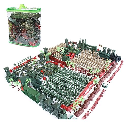 LICHENGTAI 520 Teiliges Soldaten Spielset, Streitkräfte Armee Männer Soldaten Kampf Bewegliche Actionfiguren Armee Jungs Plastik Soldate Spielset Militär Spielzeug für Sand Tabelle Kinder Spielzeug von LICHENGTAI