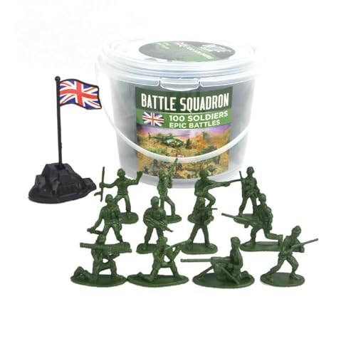 LICHENGTAI Armee Figuren Set, 100 Teiliges Soldaten Spielset Fahrzeuge Kunststoff Kampf Kraft Flugzeug Mini Tank Jets Fahnen Spielset Gruppe Battlefield Zubehör für Sand Tabelle Kinder Spielzeug von LICHENGTAI