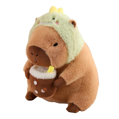 LICHENGTAI Capybara Plüschtier, 30cm Niedliche Realistisches Capybara Kuscheltier mit Lustigen Kostümen Flauschiges Puppen Stofftier Spielzeug Wurfkissen Wohndekor Geschenk für Kinder Mädchen Jungen von LICHENGTAI