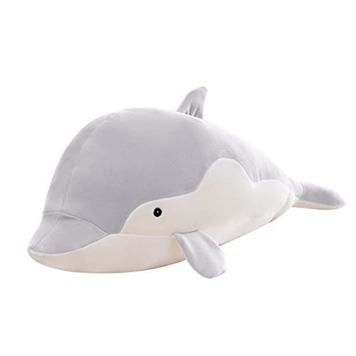 LICHENGTAI Delfin Plüschtier, Simulationsdelphin Plüschtiere Delfin Kuscheltier Delphin Kissen Schöne Gefüllte Weiche Tier Umarmungskissen Delphin Puppen Spielzeug für Kinder Geburtstagsgeschenk, Blau von LICHENGTAI