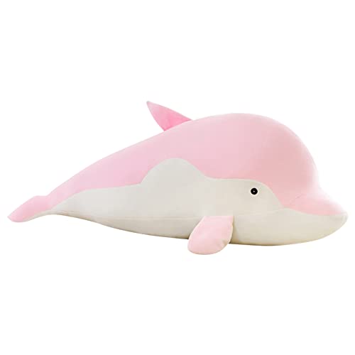 LICHENGTAI Delfin Plüschtier, Simulationsdelphin Plüschtiere Delfin Kuscheltier Delphin Kissen Schöne Gefüllte Weiche Tier Umarmungskissen Delphin Puppen Spielzeug für Kinder Geburtstagsgeschenk, Rosa von LICHENGTAI