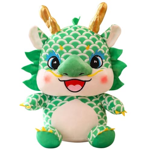 LICHENGTAI Drache Plüschtier 2024 Chinesisches Tierkreiszeichen Gefüllter Neujahr Drache Jahr Der Drachenpuppen Neujahr Drache Kuscheltiere Maskottchen Tierpuppe Kindergeschenke Für Frühlingsfest von LICHENGTAI