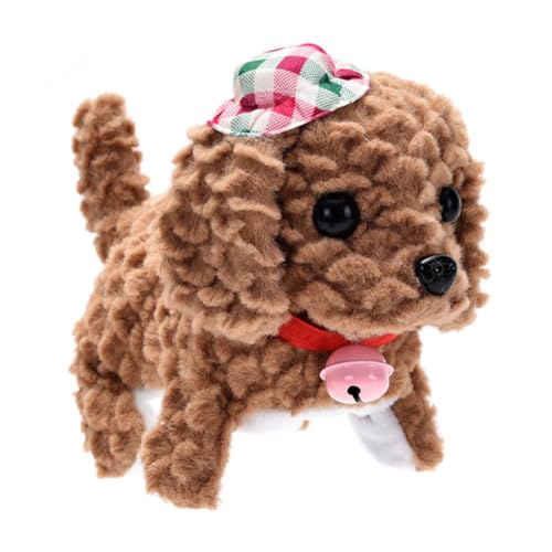 LICHENGTAI Elektrische Hund Kuscheltier, Lebensechtes Hund Plüschtier Laufen und Bellen Elektrisches Plüsch Hundespielzeug Geburtstagsgeschenke für Jungen Mädchen von LICHENGTAI