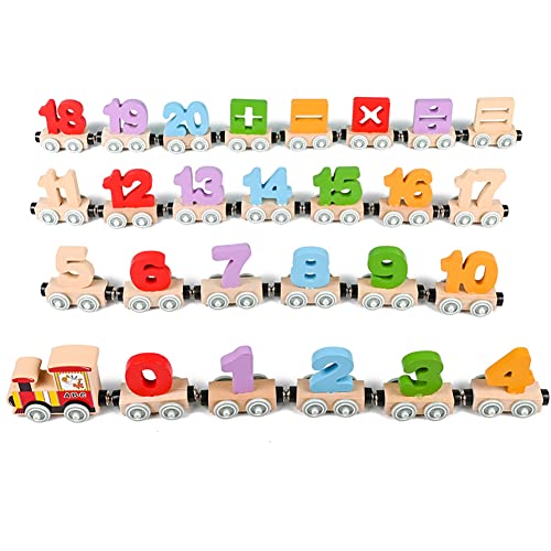 LICHENGTAI Holz Zug Set mit Ziffern Buchstaben, Magnetisches Zugspielzeug Bunter Zahlenzug Eisenbahn Pädagogisches Vorschulspielzeug Geburtstagszug für Baby Jungen Mädchen Alter 2 3 4 Jahre LICHENGTAI Holz Zug Set mit Ziffern Buchstaben, Magnetisches Zugspielzeug Bunter Zahlenzug Eisenbahn Pädagogisches Vorschulspielzeug Geburtstagszug für Baby Jungen Mädchen Alter 2 3 4 Jahre von LICHENGTAI