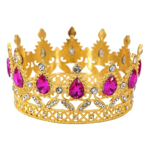 LICHENGTAI Krone Tortendeko, Vintage King Prinzessin Strass Krone Kuchen Topper Dekoration Wiederverwendbare Cake Topper Tortendeko für Geburtstag Party Hochzeit Kuchen Prinzessin Kopfschmuck Zubehör von LICHENGTAI