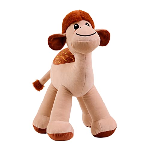 LICHENGTAI Kuscheltier Kamel Plüschtier Süß Stofftier Spielzeug Umarmung Plüsch Kissen Gefüllte Tierkissen Stofftierpuppe Geschenk für Baby Kinder Freunde Partner Valentinstag Jahrestag, 25CM von LICHENGTAI