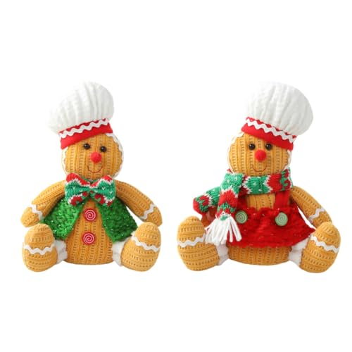 LICHENGTAI LED Lebkuchenmann Kuscheltiere, Christmas Gingerbread Man Puppe Handgemachte Weihnachten Lebkuchenmann Stuffed Plüsch Ornament Weihnachtsdekoration Geschenk für Kinder Erwachsene von LICHENGTAI