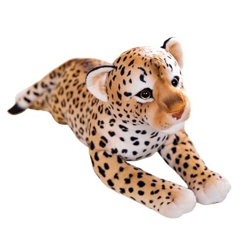 LICHENGTAI Leopard Plüschtier, 50CM Leopard Plüsch Puppe Realistisches Leopard Plüschtier Plüschtier Stofftier Kuscheltier Plüschpuppen Geschenk für Kinder Mädchen Jungen von LICHENGTAI