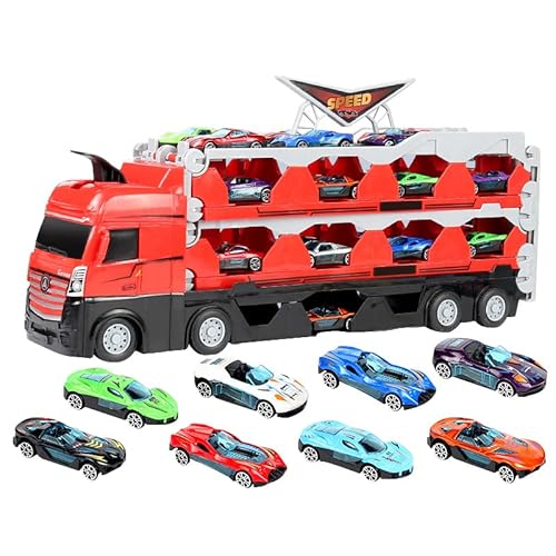LICHENGTAI Mega Hauler Truck mit Auswurf-Rennstrecke, Kinder Autotransporter Spielzeug mit Mini Autos, Mega Action Transporter Mit Klappbarer Auswurf-Rennstrecke Für Kinder Jungen Mädchen ab 3 Jahren LICHENGTAI Mega Hauler Truck mit Auswurf-Rennstrecke, Kinder Autotransporter Spielzeug mit Mini Autos, Mega Action Transporter Mit Klappbarer Auswurf-Rennstrecke Für Kinder Jungen Mädchen ab 3 Jahren von LICHENGTAI