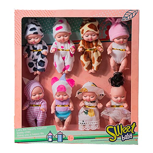 LICHENGTAI Mini Puppenspielzeug Newborn Reborn Puppen, 8 Stück Mini Schlafende Wiedergeburt Puppen Kinder Mädchen Waschbare Realistische Puppen Miniatur Puppenspielzeug für Kinder Jungen Mädchen LICHENGTAI Mini Puppenspielzeug Newborn Reborn Puppen, 8 Stück Mini Schlafende Wiedergeburt Puppen Kinder Mädchen Waschbare Realistische Puppen Miniatur Puppenspielzeug für Kinder Jungen Mädchen von LICHENGTAI