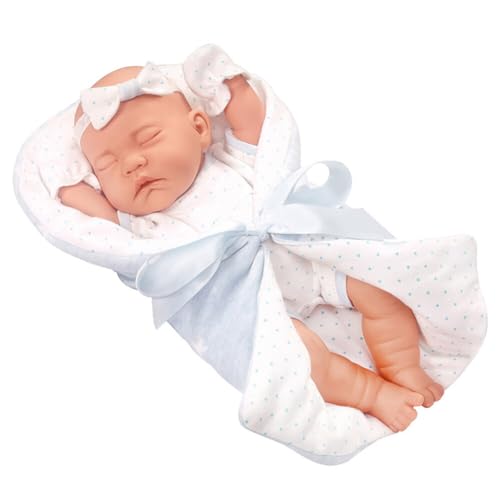 LICHENGTAI Mini Reborn Babypuppe mit Schlafmatte, Süß Realistische Reborn Puppe Lebensechte Babypuppen Miniatur Silikonpuppe Neugeborene Baby Junge Mädchen Spielzeug Geschenke von LICHENGTAI