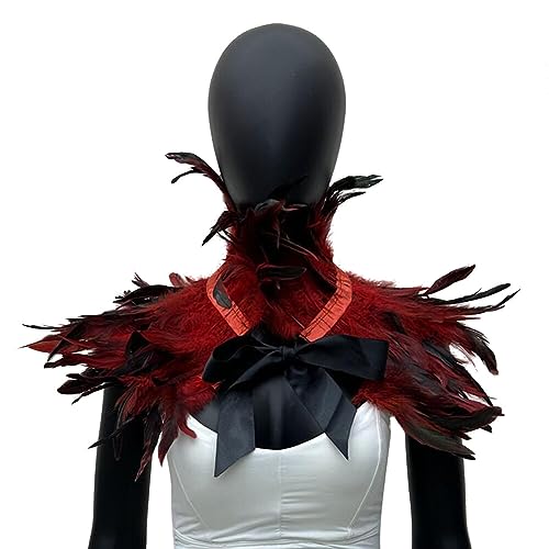 LICHENGTAI Natürliche Feder Umhang Schulter Wrap Gothic Feder Cape Schal Schulter Flügel Punk Kostüm Halloween Karneval Rabenkostuem Kostüme für Frauen Herren LICHENGTAI Natürliche Feder Umhang Schulter Wrap Gothic Feder Cape Schal Schulter Flügel Punk Kostüm Halloween Karneval Rabenkostuem Kostüme für Frauen Herren von LICHENGTAI