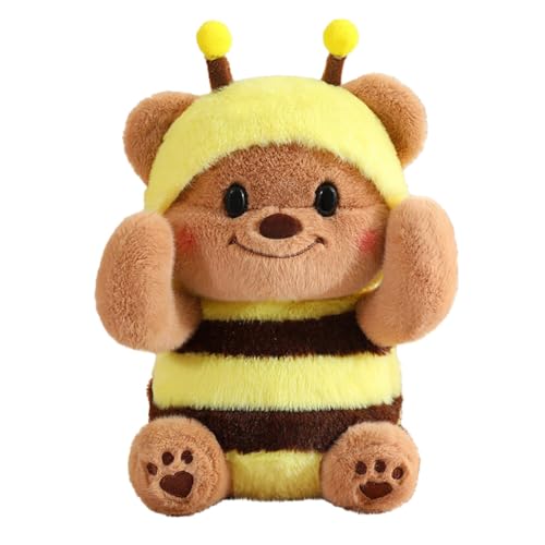LICHENGTAI Plüschtier Bär mit Bienemütze, Kawaii Bär Plüsch Stofftier Kuscheltier Ausgestopftes Spielzeug Stofftiere Plüschkissen Wurfkissen Geschenk für Kinder Mädchen Jungen LICHENGTAI Plüschtier Bär mit Bienemütze, Kawaii Bär Plüsch Stofftier Kuscheltier Ausgestopftes Spielzeug Stofftiere Plüschkissen Wurfkissen Geschenk für Kinder Mädchen Jungen von LICHENGTAI